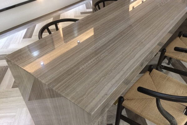 Coffee-Wood-Marble-Table